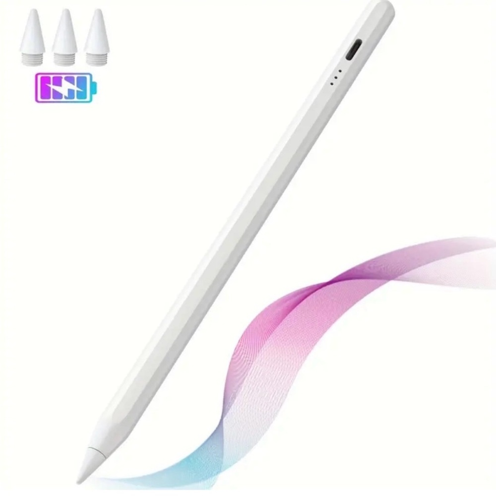 Universal White Rechargeable Stylus Pen for Touch Devices